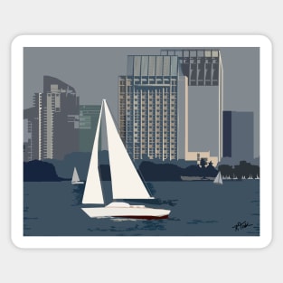 San Diego Bay Sailing Sticker